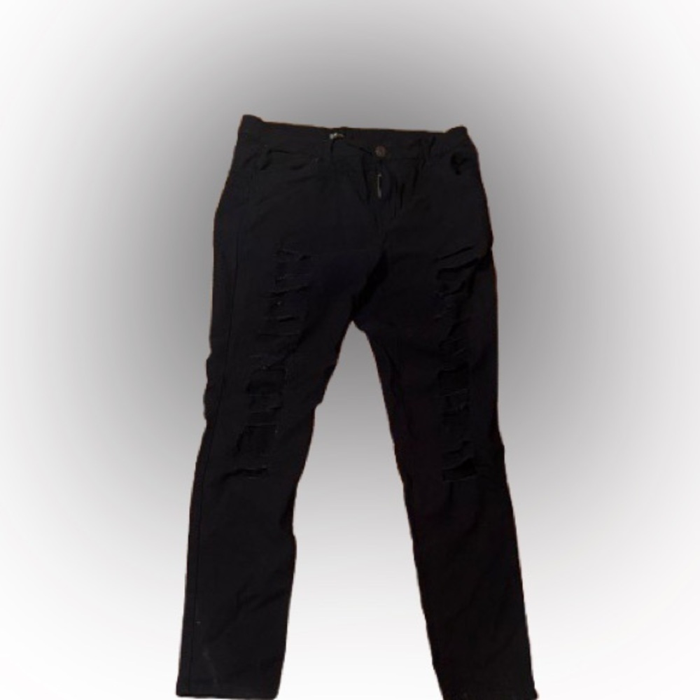926 jeans black cutout jeans size 16Tall